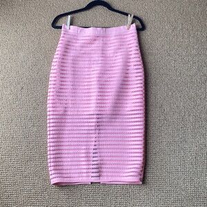 Derek Lam 10 Crosby Elegant Pink/coral  Lace Pencil Skirt
